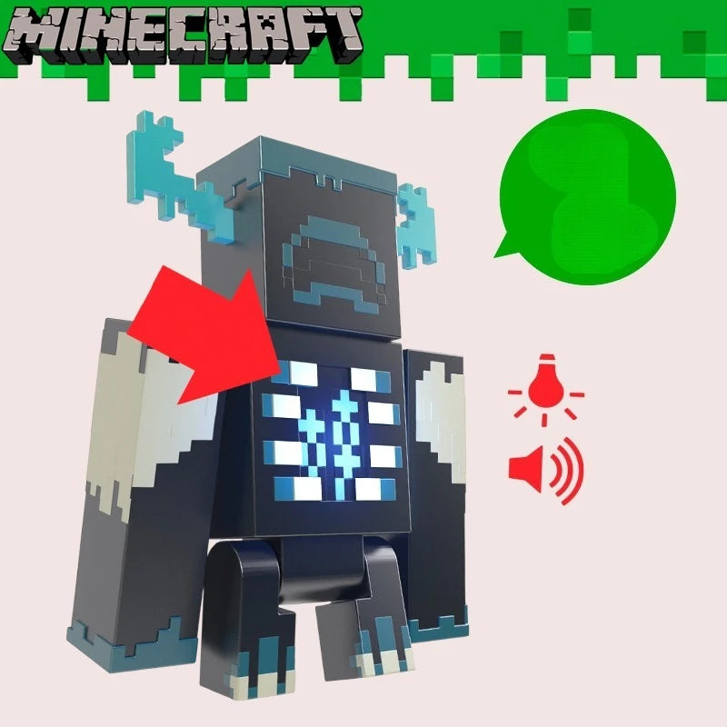 Minecraft Light Sound Guardian Warden Action Figure