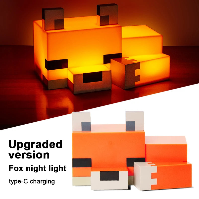 Cute Fox Night Light Soft Orange Glow