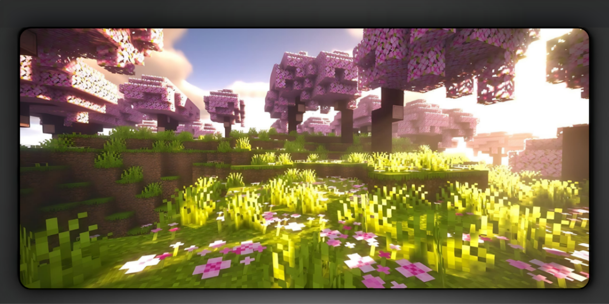Minecraft Cherry Biome Deskmat — deskmat india wall art for gaming room