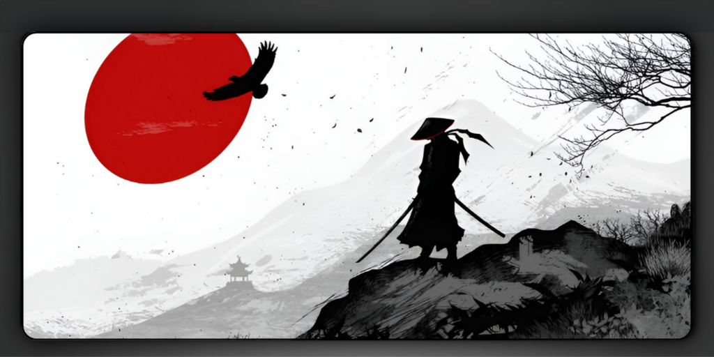 White Samurai Deskmat