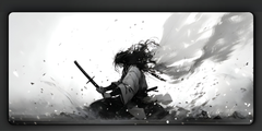 White Samurai Deskmat — deskmat india wall art for gaming room
