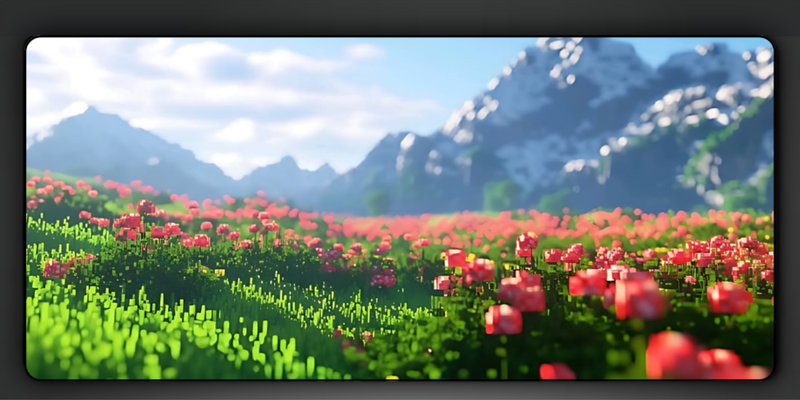 Minecraft Flower Field Deskmat