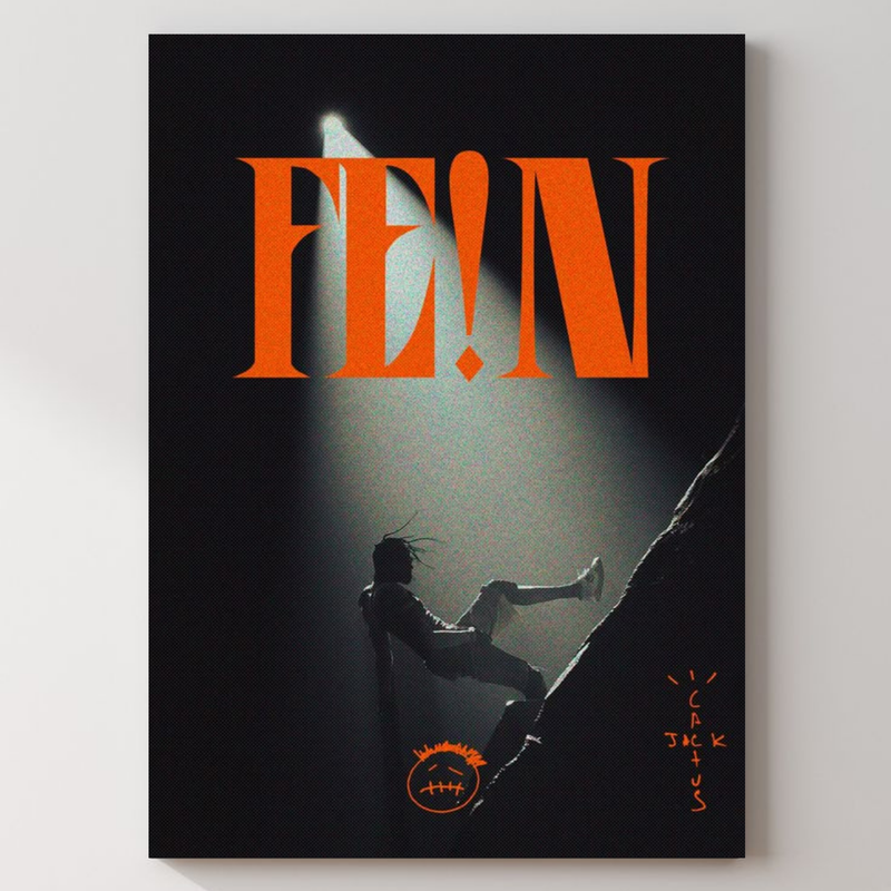 Travis Scott Fein Metal Poster