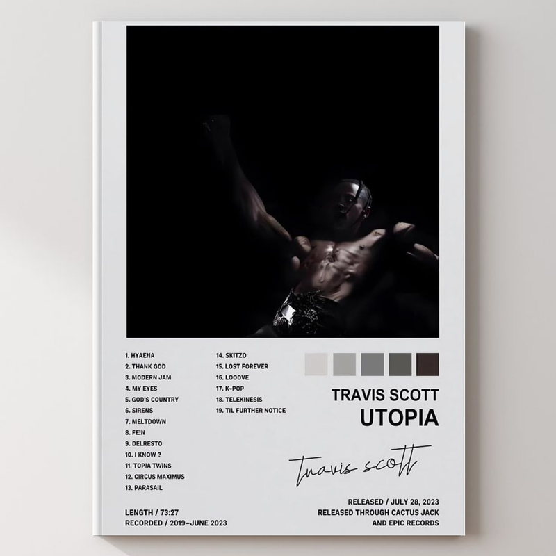 Travis Scott Utopia Metal Poster