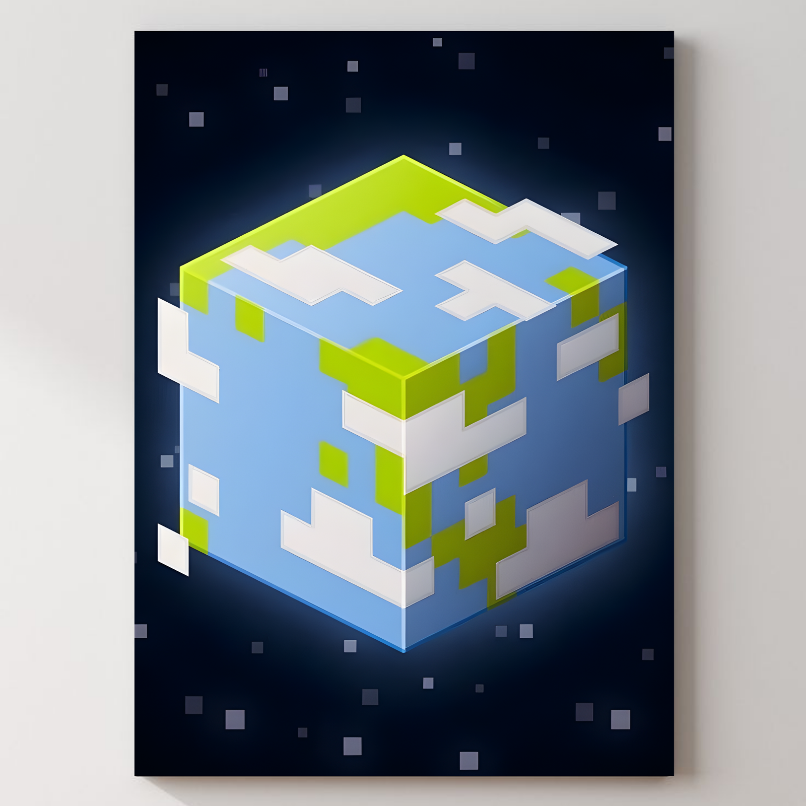 Minecraft Earth Metal Poster — aluminium poster wall art for gaming room