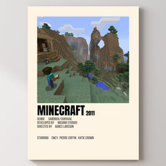 Minecraft Origin Metal Poster — aluminium poster wall art for gaming room