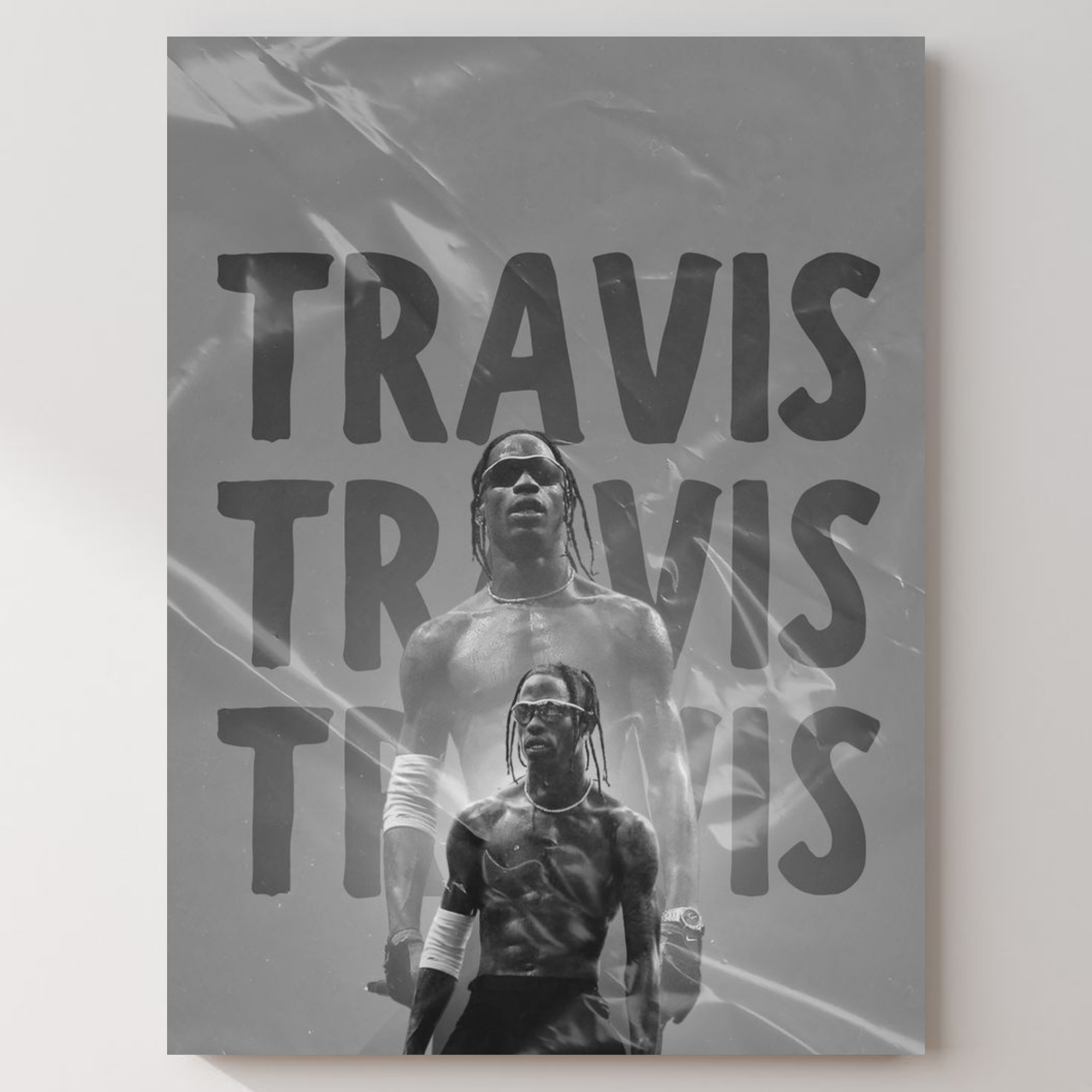 Travis Scott Aura Metal Poster — aluminium poster wall art for gaming room