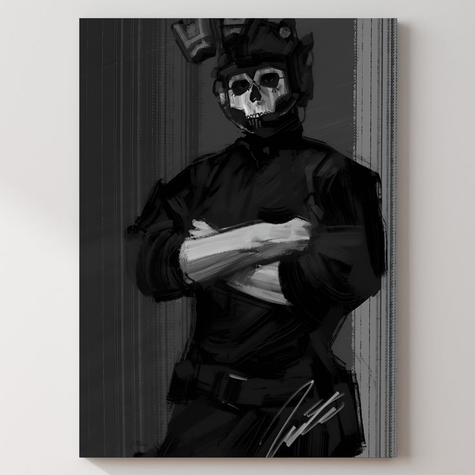 Call Of Duty Ghost Metal Poster — aluminium poster wall art for gaming room