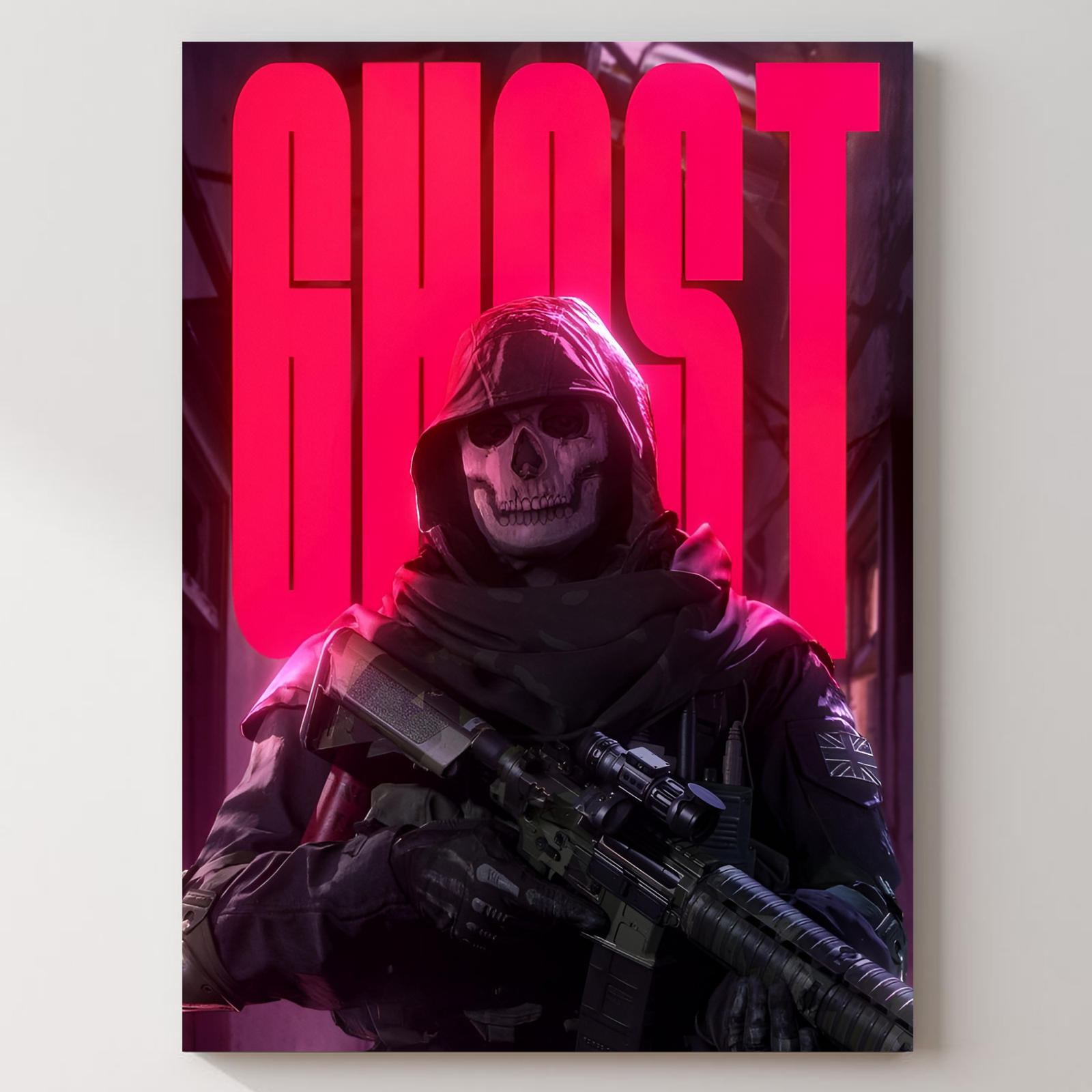 Call of Duty Ghost Metal Poster — aluminium poster wall art for gaming room