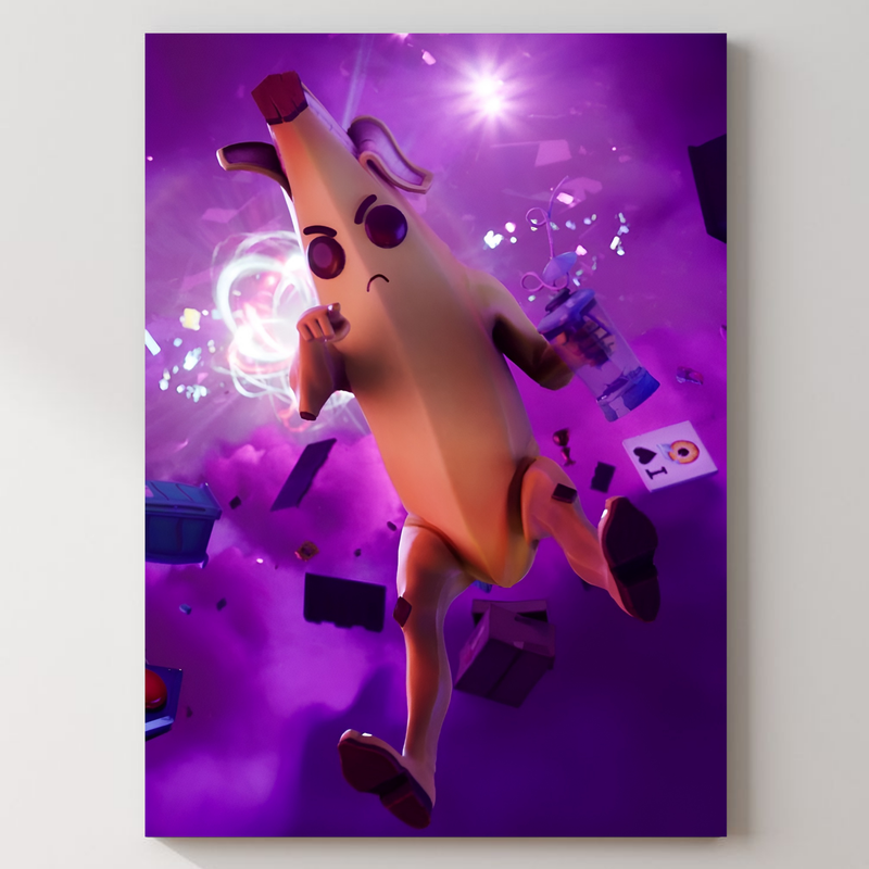 Fortnite Banana Metal Poster