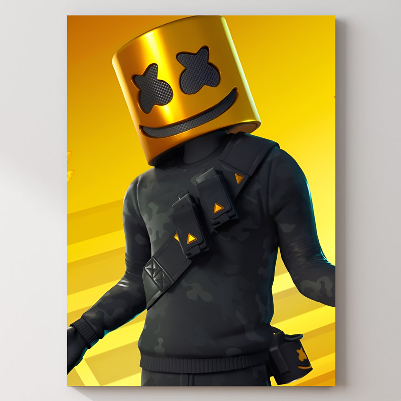 Fortnite Marshmallow Metal Poster