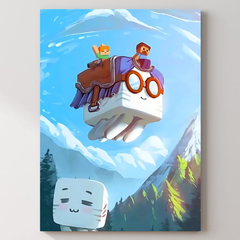 Minecraft Happy Ghast Metal Poster — aluminium poster wall art for gaming room