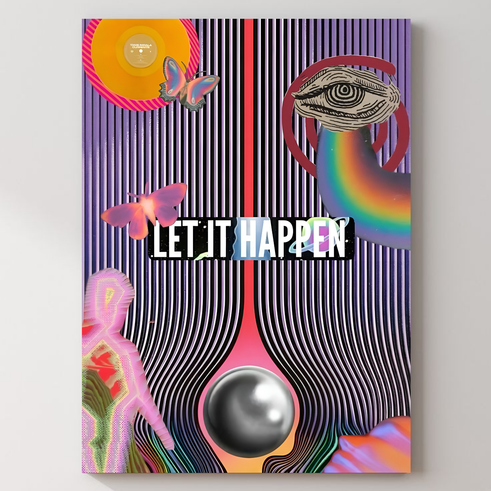 Tame Impala - Let It Happen Metal Poster — aluminium poster wall art for gaming room