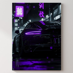Street Car Metal Poster Vol. 21 — aluminium poster wall art for gaming room