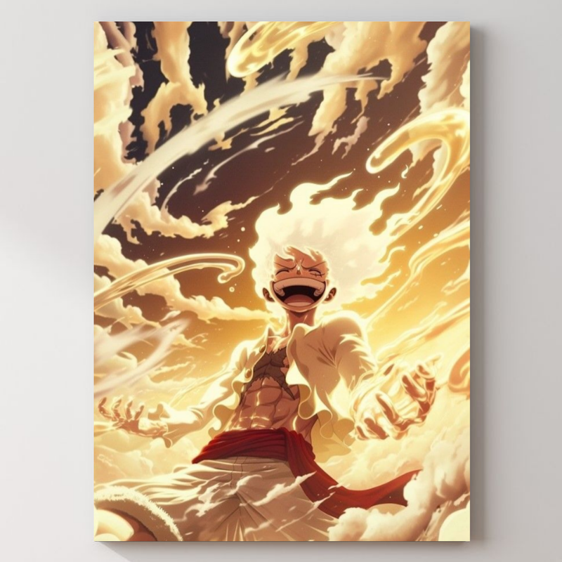 Luffy Sun God Triumphant Metal Poster | One Piece