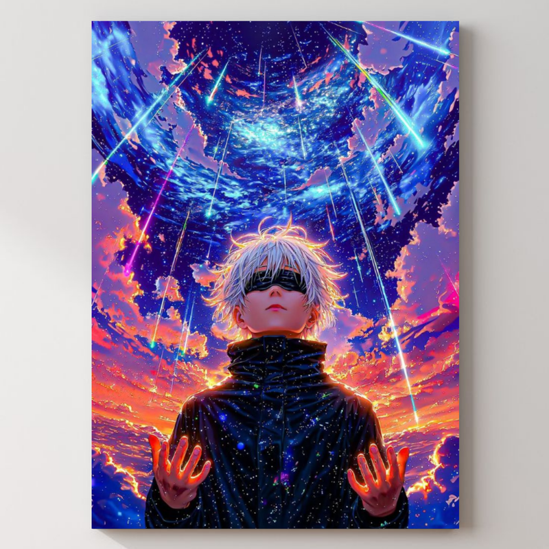 Gojo Satoru Celestial Hands Metal Poster | Jujutsu Kaisen