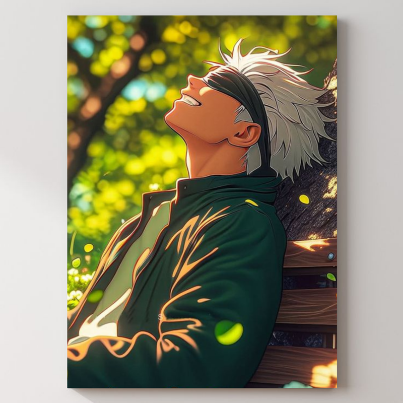 Gojo Satoru Golden Hour Metal Poster | Jujutsu Kaisen