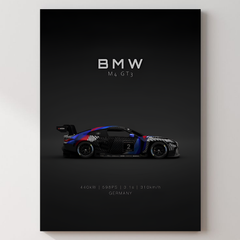 BMW Metal Poster — aluminium poster wall art for gaming room